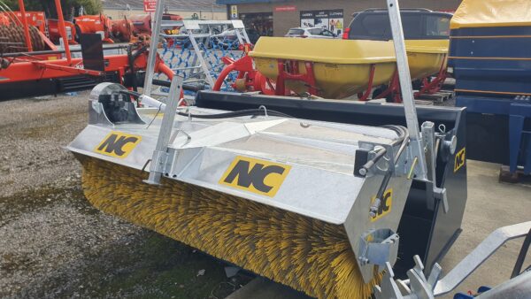NC 7 Foot Bucket & Brush Sweeper with Tractor Euro Brackets ( In Stock ) - Image 2